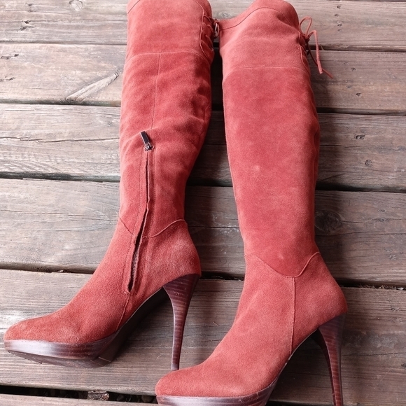Sam Edelman 'Vesey' Over the Knee Red Wine Boot Suede Size 6M. New without box. - Picture 6 of 8